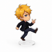 Custom acrylic coffin standee sample for artist merch and anime tables